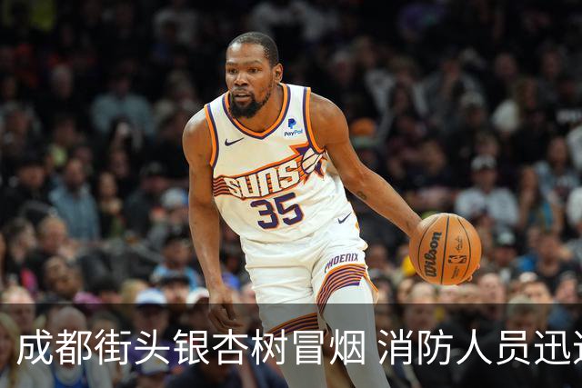 成都街头银杏树冒烟 消防人员迅速到场处理